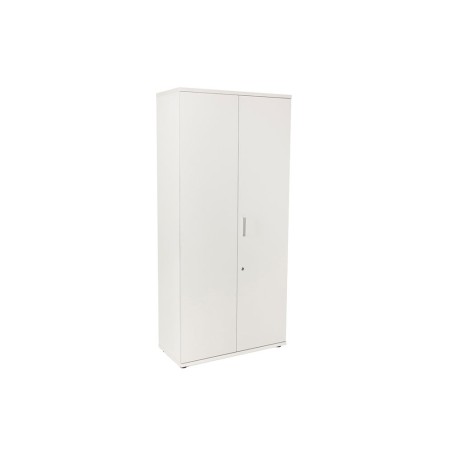 Armario rocada con cuatro estantes y dos puertas serie store 195x90x45 cm acabado aw04 blanco/blanco