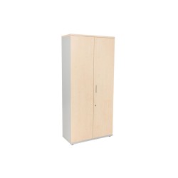 Armario rocada con cuatro estantes y dos puertas serie store 195x90x45 cm acabado an01 gris/haya