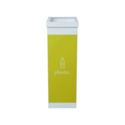 Contenedor papelera reciclaje paperflow con tapa poliestireno para plasticos 60 l 76x36,3x26,3 cm