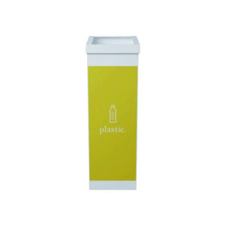 Contenedor papelera reciclaje paperflow con tapa poliestireno para plasticos 60 l 76x36,3x26,3 cm