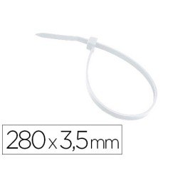 Brida 3m para interior blanca 280x3,5 mm bolsa de 100 unidades
