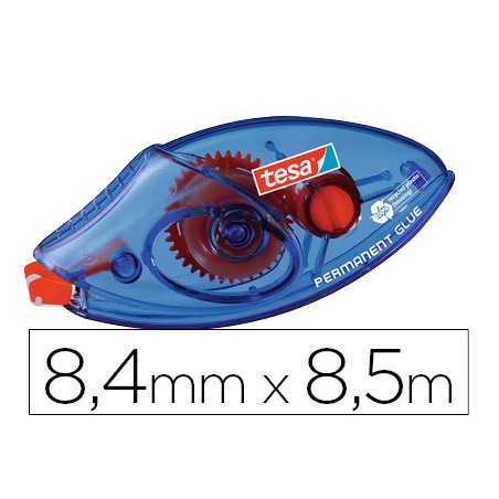 Pegamento tesa roller permanente ecologico desechable 8,4 mm x 8,50 m