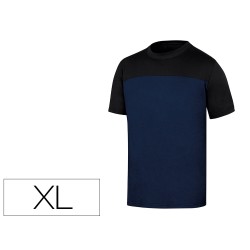 Camiseta de algodon deltaplus color azul/negro talla xl