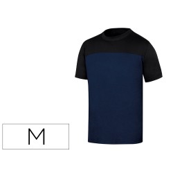 Camiseta de algodon deltaplus color azul/negro talla m