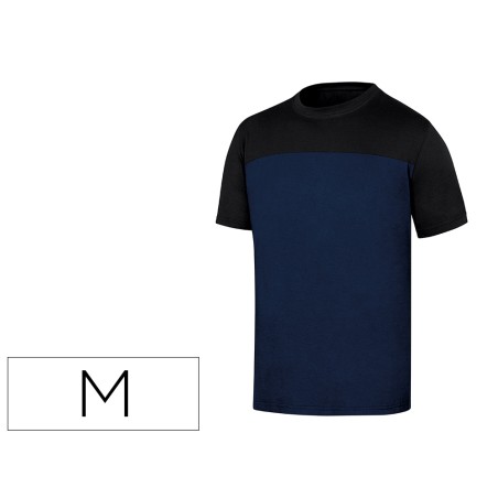 Camiseta de algodon deltaplus color azul/negro talla m