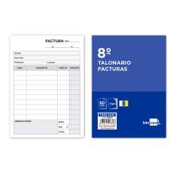 Talonario liderpapel facturas 8º original y 2 copias t300 con i.g.i.c.