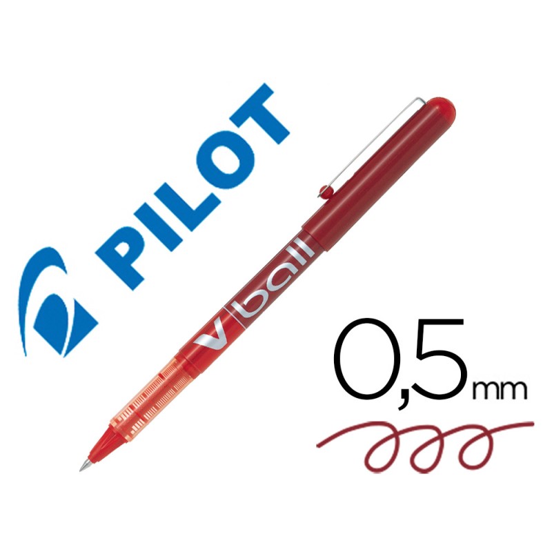 Rotulador pilot roller v-ball rojo 0.5 mm