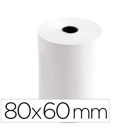 10 Unidades - Rollo sumadora termico q-connect 80 mm ancho x 60 mm diametro sin bisfenol a