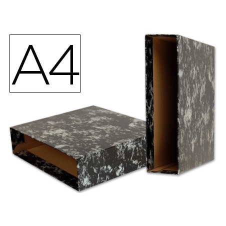 Caja archivador liderpapel classic blue a4 negra