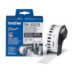 Cinta de papel continuo brother dk-22210 para impresoras ql -29mmx30,48 m