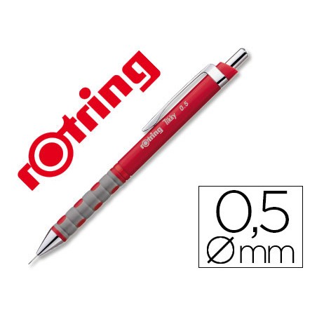 Portaminas rotring tikky 0,5 mm rojo