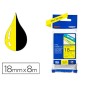 Cinta brother tze-641 amarillo-negro 18mm Cinta brother tze-641 amarillo-negro 18mm