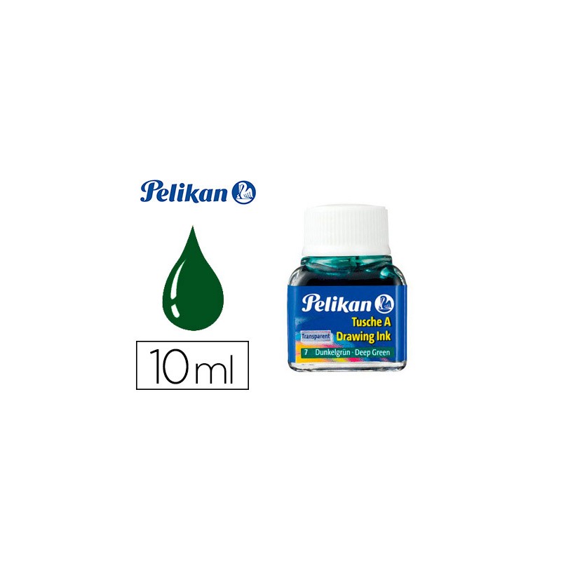 Tinta china pelikan verde oscuro bote de 10 ml