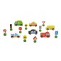 Juego infantil imaginovo madera vehiculos y señales de trafico +3 años 16 piezas 30x22x4cm Juego infantil imaginovo madera vehiculos y señales de trafico +3 años 16 piezas 30x22x4cm