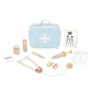 Juego infantil imaginovo madera maletin de medico +3 años 11 piezas 24,5x18x10cm