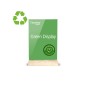 Expositor sobremesa archivo 2000 forma t metacrilato 100% reciclado con base de madera din a5 40x148x210 mm