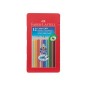Lapices de colores faber castell acuarelable colour grip triangular caja metalica de 12 colores surtidos