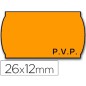 Etiquetas meto onduladas 26x12 mm pvp naranja fluor adh.2 rollo 1500 etiquetas para etiquetadora tovel Etiquetas meto onduladas 26x12 mm pvp naranja fluor adh.2 rollo 1500 etiquetas para etiquetadora tovel