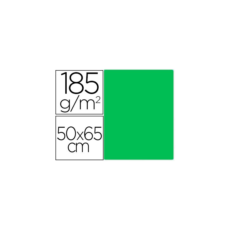 5 Unidades - Cartulina guarro kiwi 50x65 cm 185 gr
