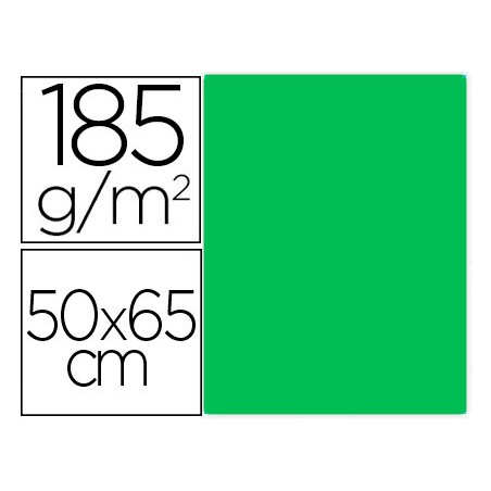 5 Unidades - Cartulina guarro kiwi 50x65 cm 185 gr