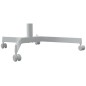 Mesa leitz ergo regulable en altura neumatica tablero 80x60 cm con 4 ruedas color blanco