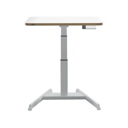 Mesa leitz ergo regulable en altura electricamente tablero 80x60 cm con usb-c y usb 5v color blanco