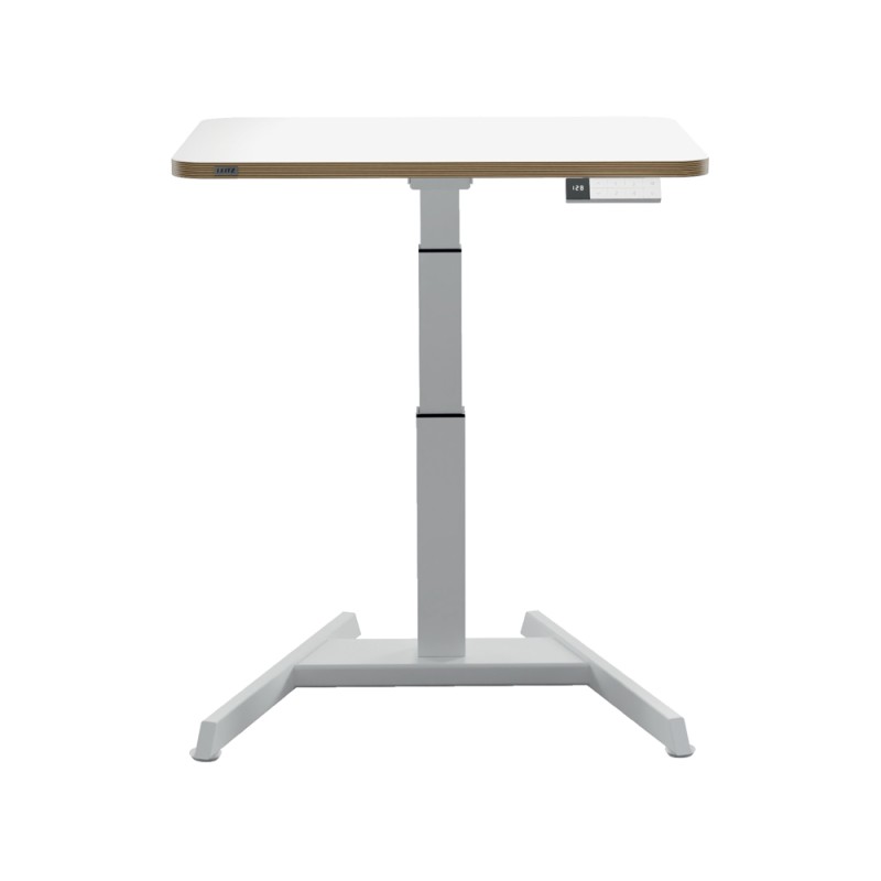 Mesa leitz ergo regulable en altura electricamente tablero 80x60 cm con usb-c y usb 5v color blanco