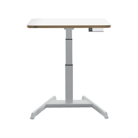Mesa leitz ergo regulable en altura electricamente tablero 80x60 cm con usb-c y usb 5v color blanco