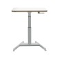 Mesa leitz ergo regulable en altura electricamente tablero 80x60 cm con usb-c y usb 5v color blanco