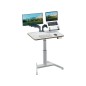 Mesa leitz ergo regulable en altura electricamente tablero 80x60 cm con usb-c y usb 5v color blanco