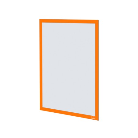 Marco porta anuncios nobo din a3 marco magnetico autoadhesivo color naranja pack de 2 unidades