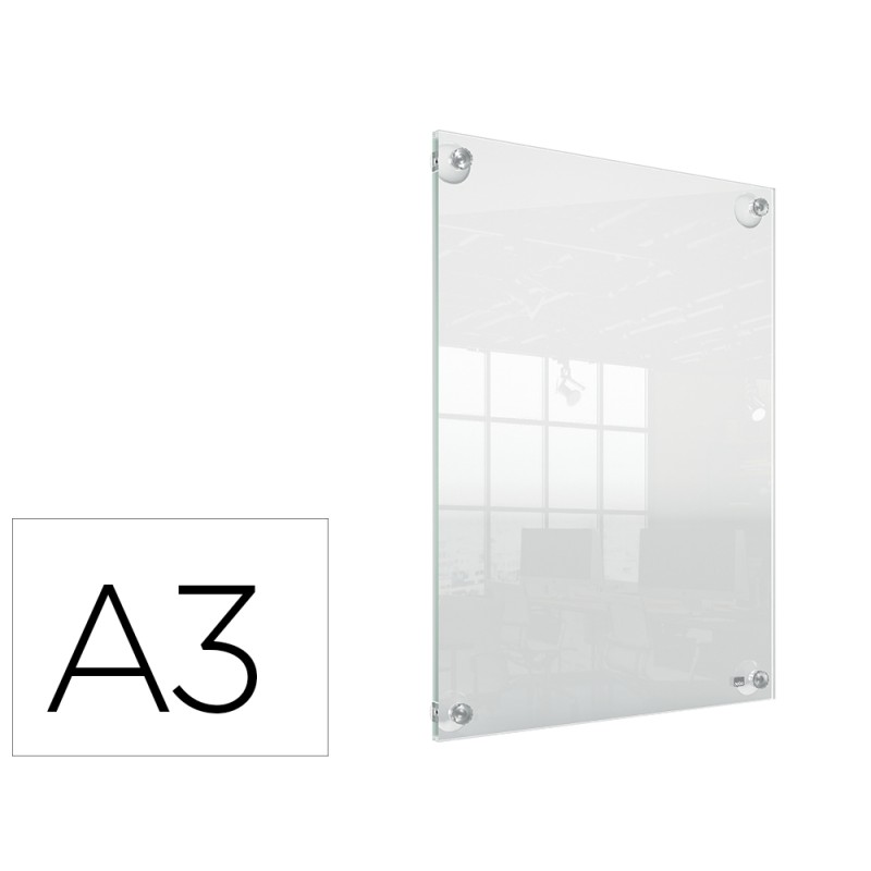Marco porta anuncios nobo acrilico transparente mural removible din a3 sin marco 348x24x471 mm Marco porta anuncios nobo acrilico transparente mural removible din a3 sin marco 348x24x471 mm