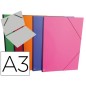 10 Unidades - Carpeta planos clairefontaine din a3 con gomas carton gofrado colores surtidos