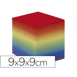 Taco papel quo vadis encolado colores arco iris 680 hojas 100% reciclado 90x90x90 mm 90 g