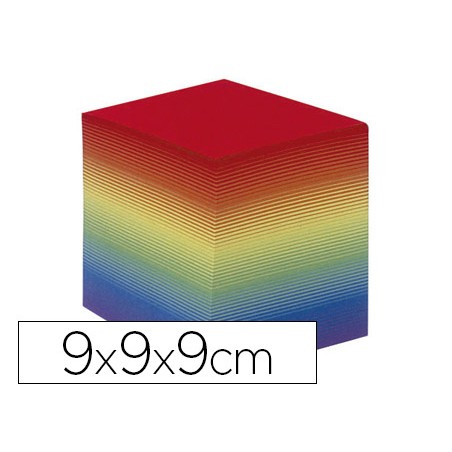 Taco papel quo vadis encolado colores arco iris 680 hojas 100% reciclado 90x90x90 mm 90 g