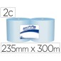 Papel secamanos industrial amoos 2 capas 222 mm x 300 m color azul paquete de 2 rollos