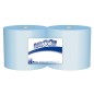 Papel secamanos industrial amoos 2 capas 222 mm x 300 m color azul paquete de 2 rollos