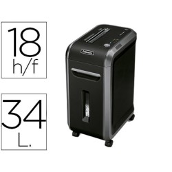 Destructora de documentos fellowes 99ci capacidad de corte 18 hojas destruye grapas clips tarjetas y cd