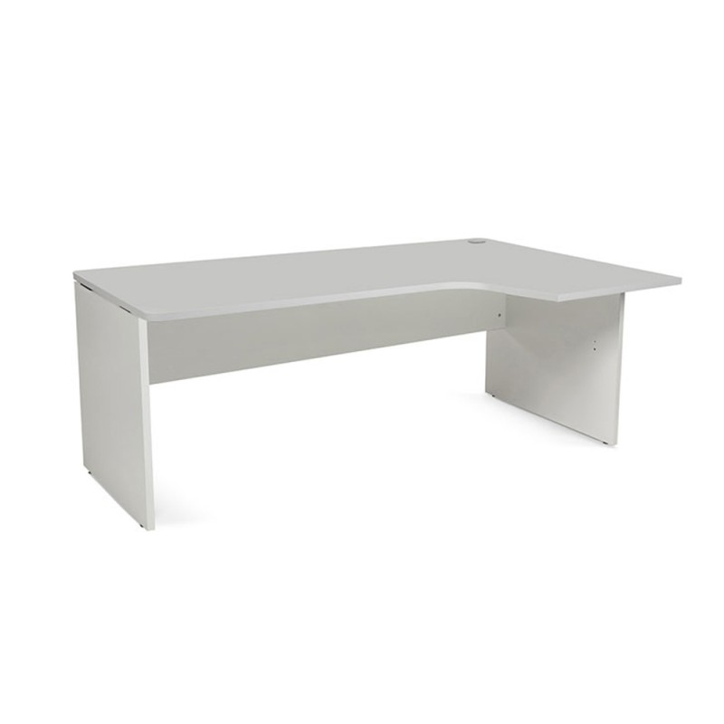 Mesa rocada serie work 180x120 cm derecha acabado an02 gris/gris