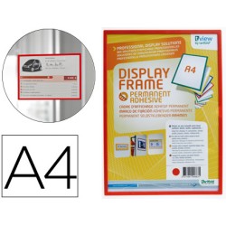 Funda para colgar djois din a4 adhesiva rojo