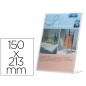 Expositor sobremesa q-connect con forma de l metacrilato 150x213 mm