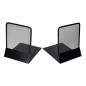 Apoyalibros metalico q-connect kf15098 rejilla negro juego 165x152x135 mm