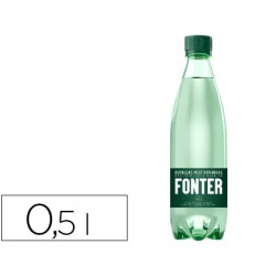 Agua mineral natural con gas fonter botella de 500 ml
