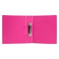 Carpeta de 2 anillas 40 mm redondas liderpapel a5 carton forrado pvc fucsia