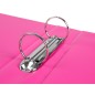 Carpeta de 2 anillas 40 mm redondas liderpapel a5 carton forrado pvc fucsia