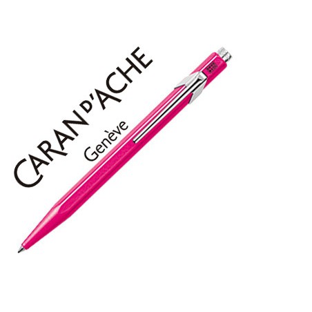 Boligrafo caran d'ache 849 fluo rosa punta media