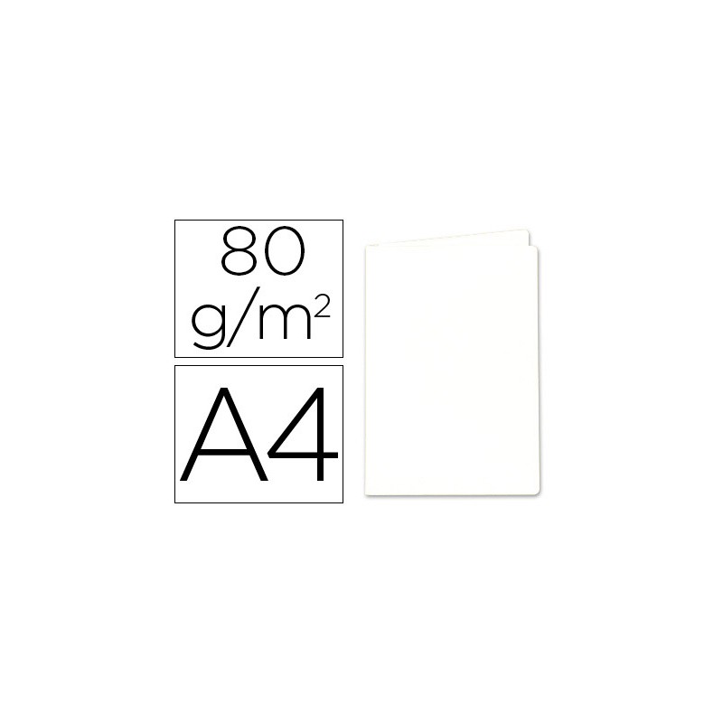 100 Unidades - Subcarpeta papel exacompta din a4 blanca 80 g