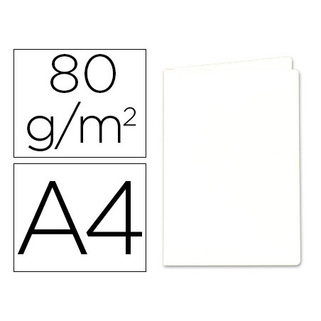 100 Unidades - Subcarpeta papel exacompta din a4 blanca 80 g