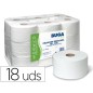 18 Unidades - Papel higienico industrial gofrado buga reciclado 2 capas 130 m