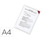 Funda de presentacion djois adhesiva removible din a4 con esquina magnetica capacidad para 10 hojas pack 5 unidades